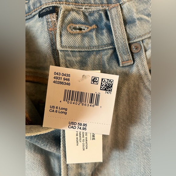 American Eagle Straight Leg Jeans 6 XLong - Picture 4 of 5